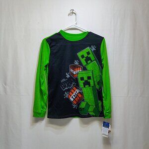 Minecraft Mojang Pajama Top Boys 10/12 Long Sleeve Flame Resistant Comfortable